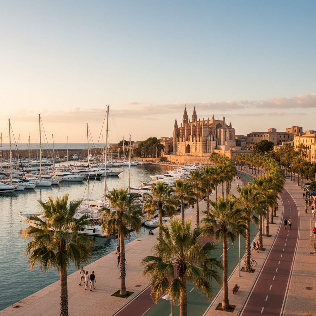 Palma waterfront promenade Passeig Maritim