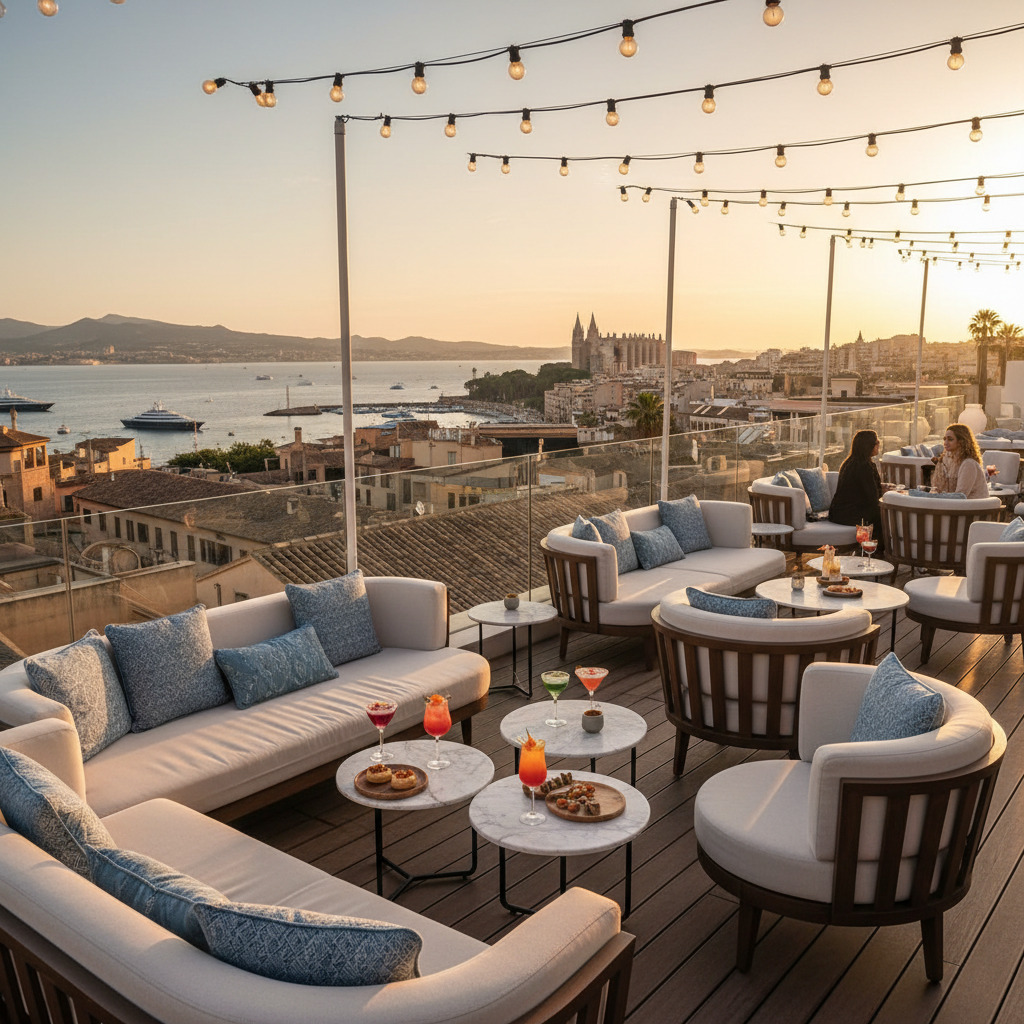 Sundowner hour on a Palma rooftop – the city at its finest