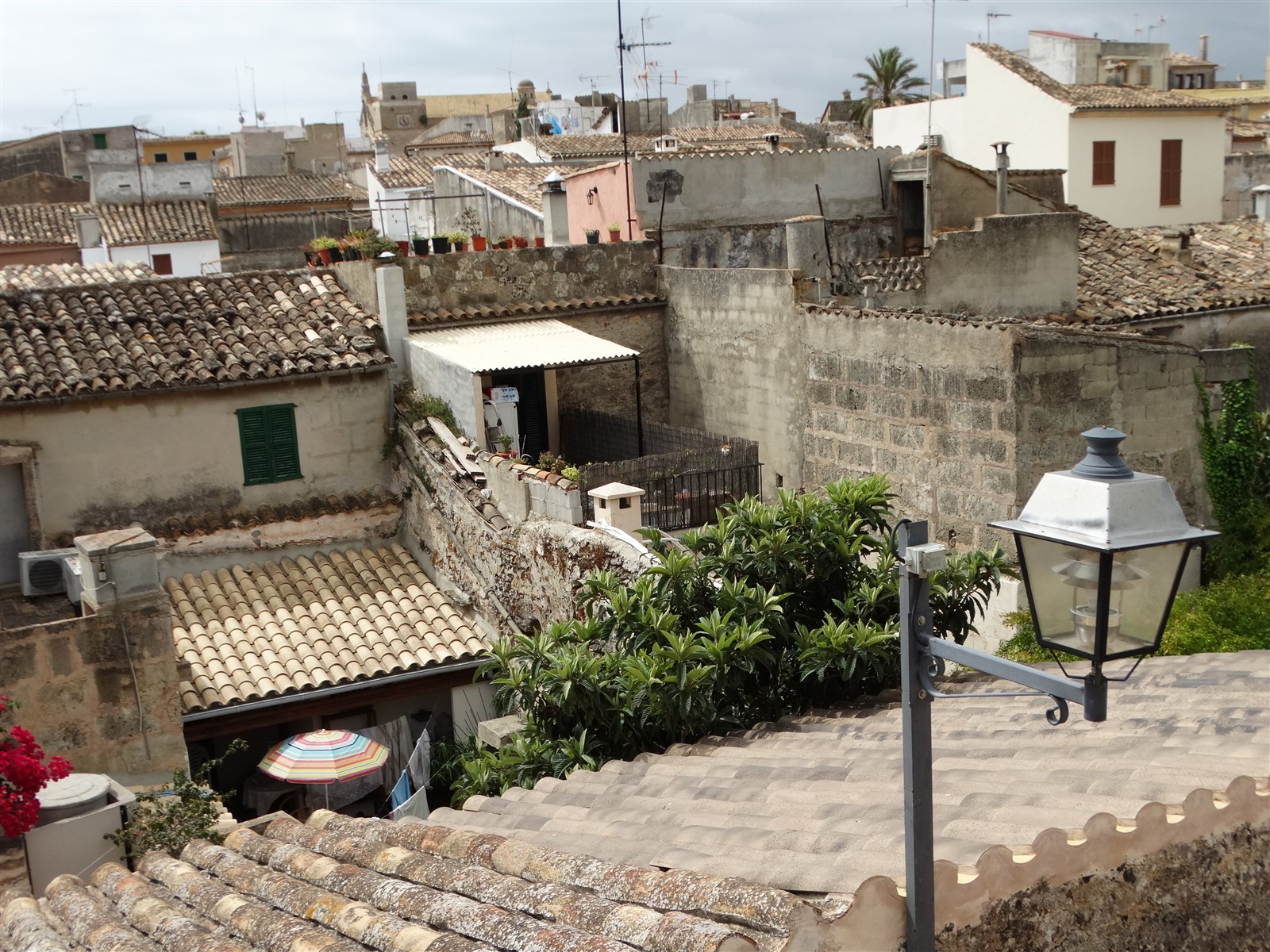 Rooftops of Alcudia old town viewed from the medieval city walls