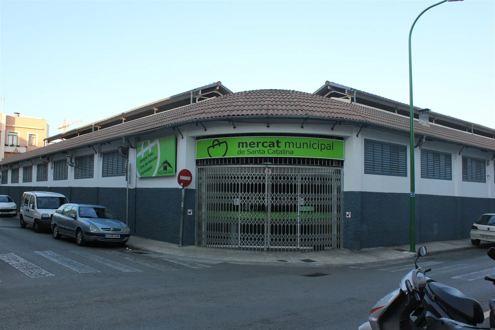 The covered Mercat de Santa Catalina municipal market building in Palma