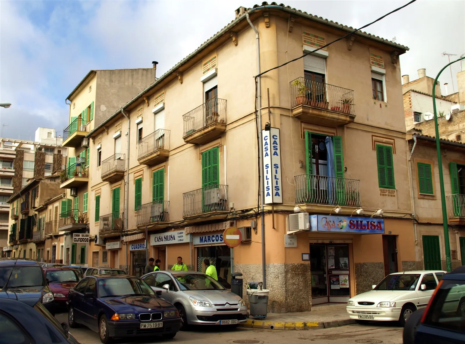 A residential street corner in the Santa Catalina neighbourhood of Palma